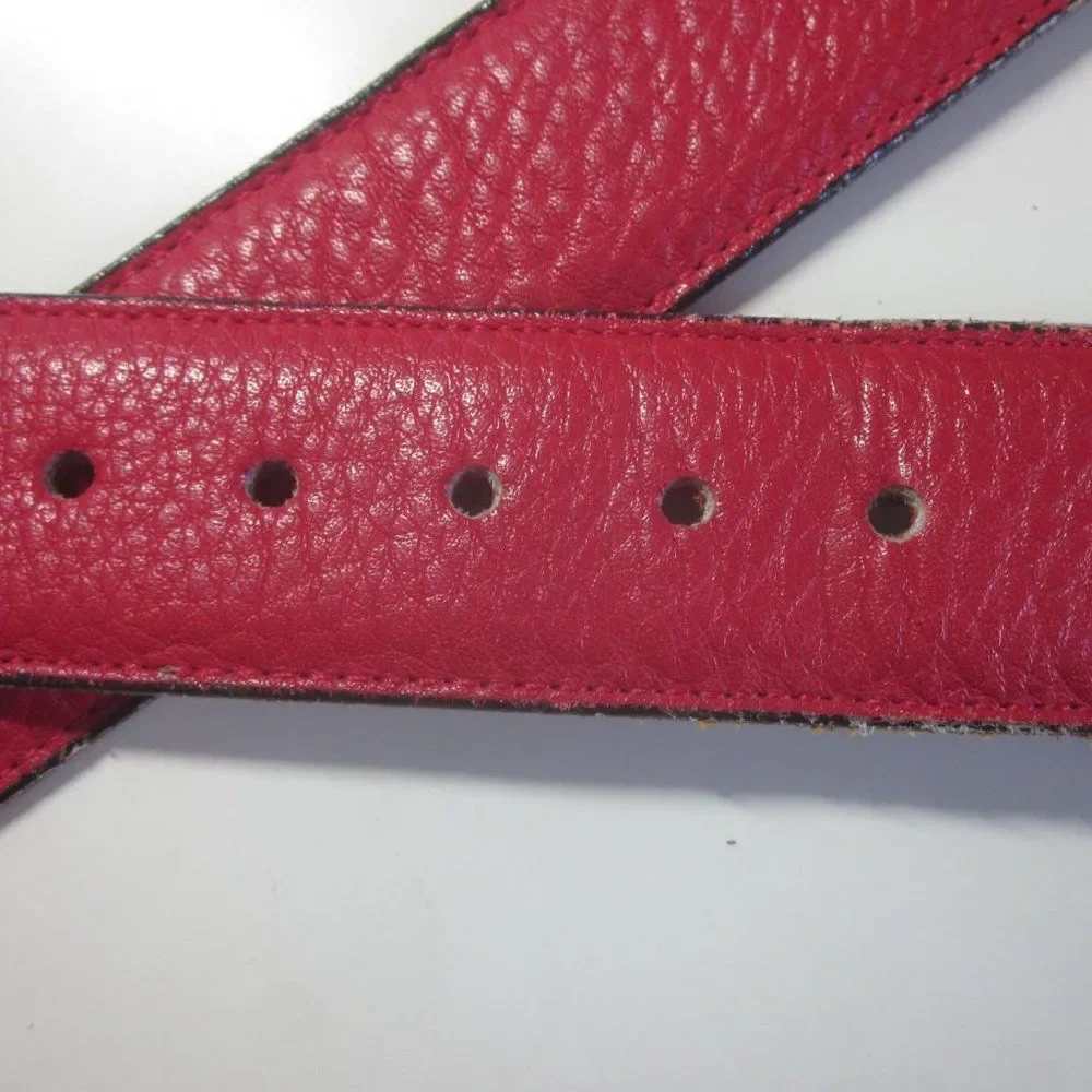 Dooney & Bourke Womens Vintage Red Leather Belt Size 30 28- 30